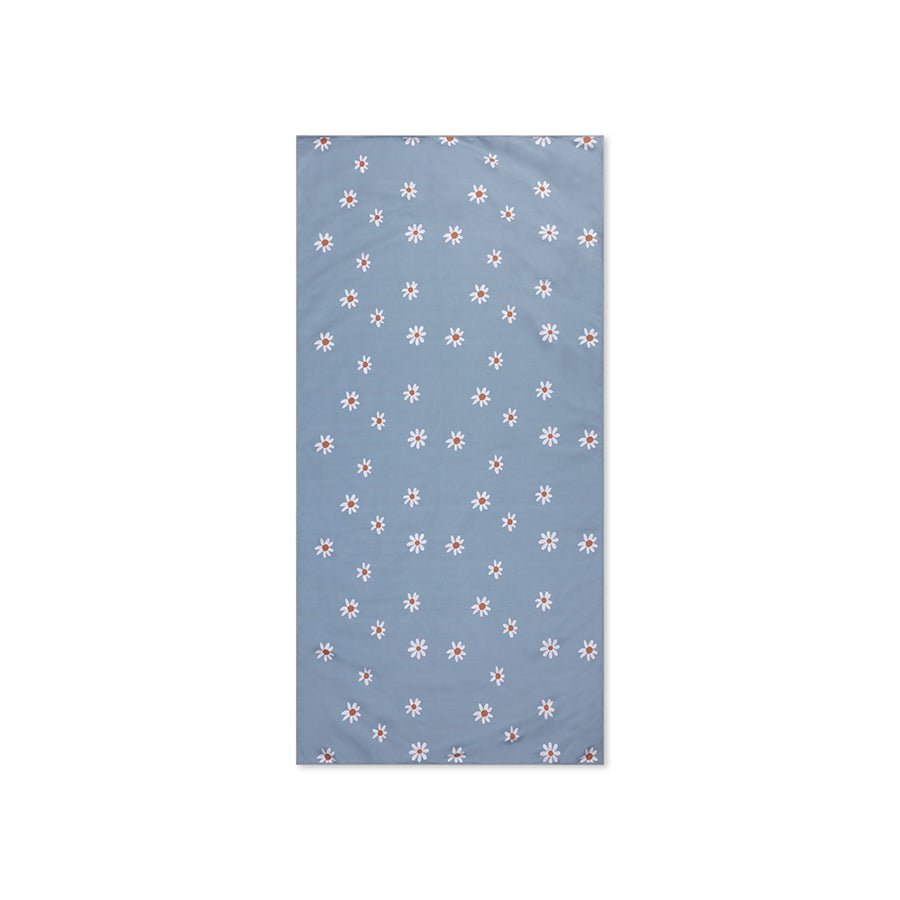 Daisy Flower | Asciugamano in microfibra blu 135 x 65 cm-1