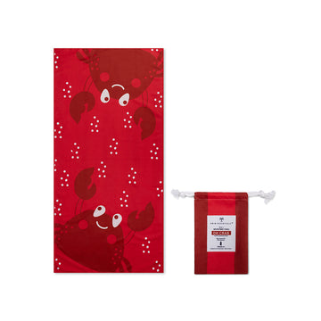 Oh Crab | Asciugamano in Microfibra Rosso 135 x 65 cm-1