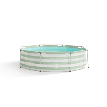 piscina-305x76 cm-verde-bianco-con-accessori-nuotare-essenziali-1