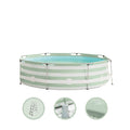 piscina-305x76 cm-verde-bianco-con-accessori-nuotare-essenziali-10