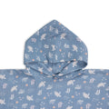Coral Bliss | Poncho da spiaggia idrofilo blu 52 x 52 cm-2