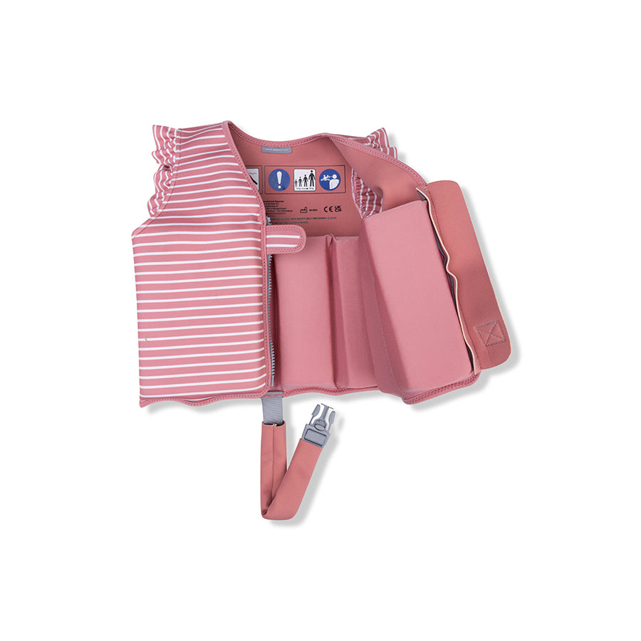 Daisy Flower | Giubbotto Salvagente Rosso/Bianco a Righe 2-3 anni