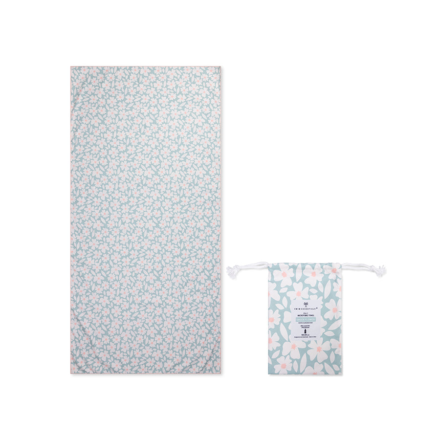 Florish | Asciugamano in Microfibra Verde 180 x 90 cm-1