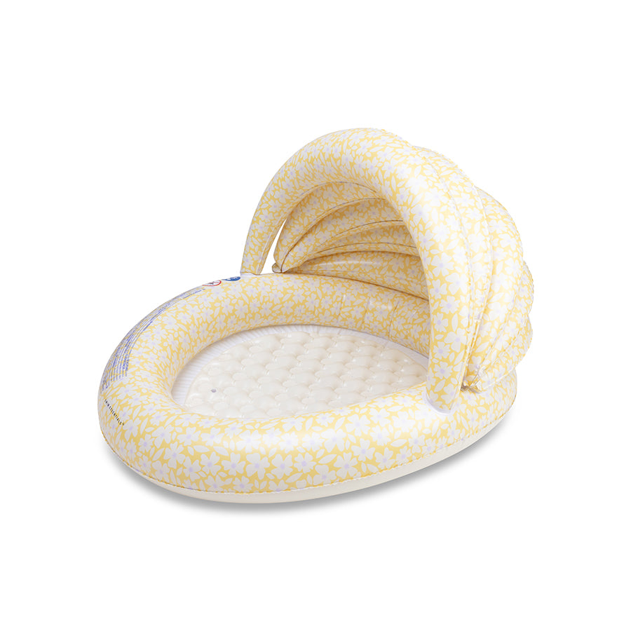 Florish | Piscina baby gialla Ø 100 cm con parasole