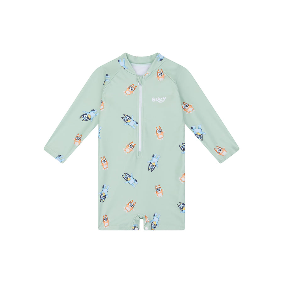Costume Bluey da Bagno Verde UV per Bambino