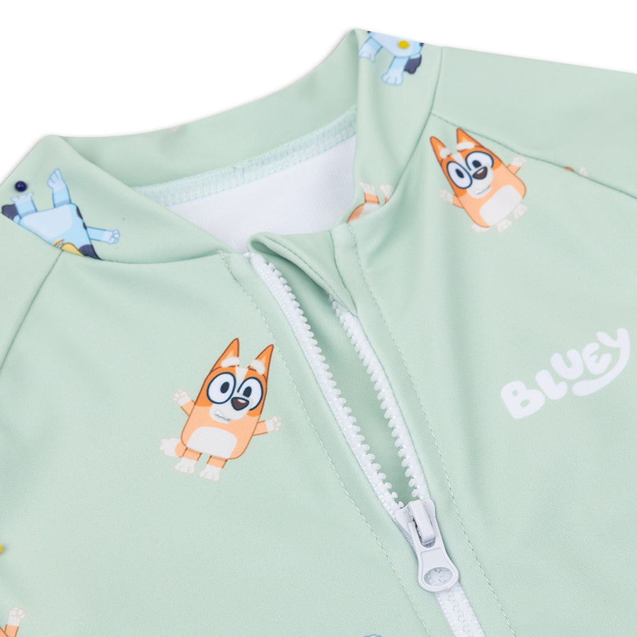 Costume Bluey da Bagno Verde UV per Bambino
