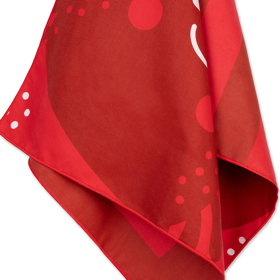 Oh Crab | Asciugamano in Microfibra Rosso 135 x 65 cm-3