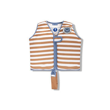Softlines | Giubbotto Salvagente a Righe Marrone/Bianco 3-6 anni