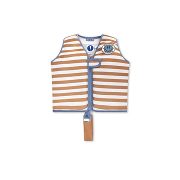 Softlines | Giubbotto Salvagente a Righe Marrone/Bianco 2-3 anni