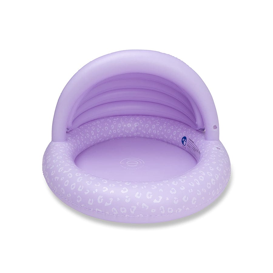 piscina-100 cm-viola-leopardo-con-parasol-nuotare-essenziali